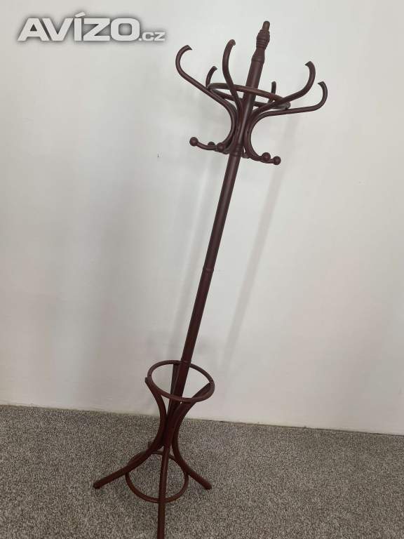 Foto inzerátu 🤎 KRÁSNÝ DŘEVĚNÝ STOJANOVÝ VĚŠÁK – ELEGANTNÍ RETRO / THONET STYL