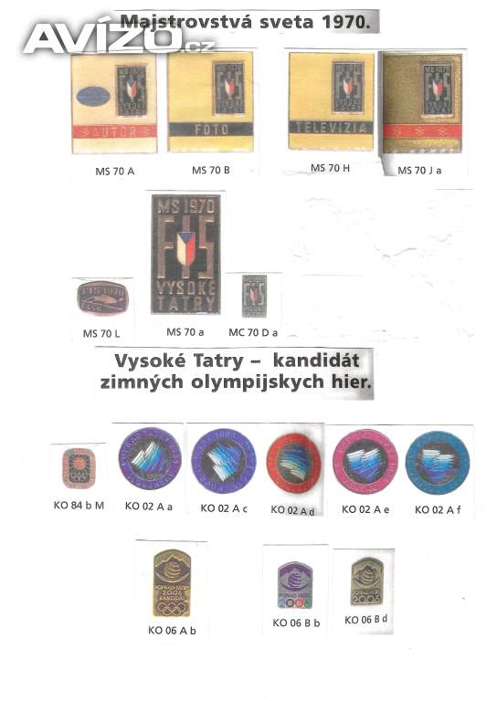 Foto inzerátu Koupím tatranské odznaky