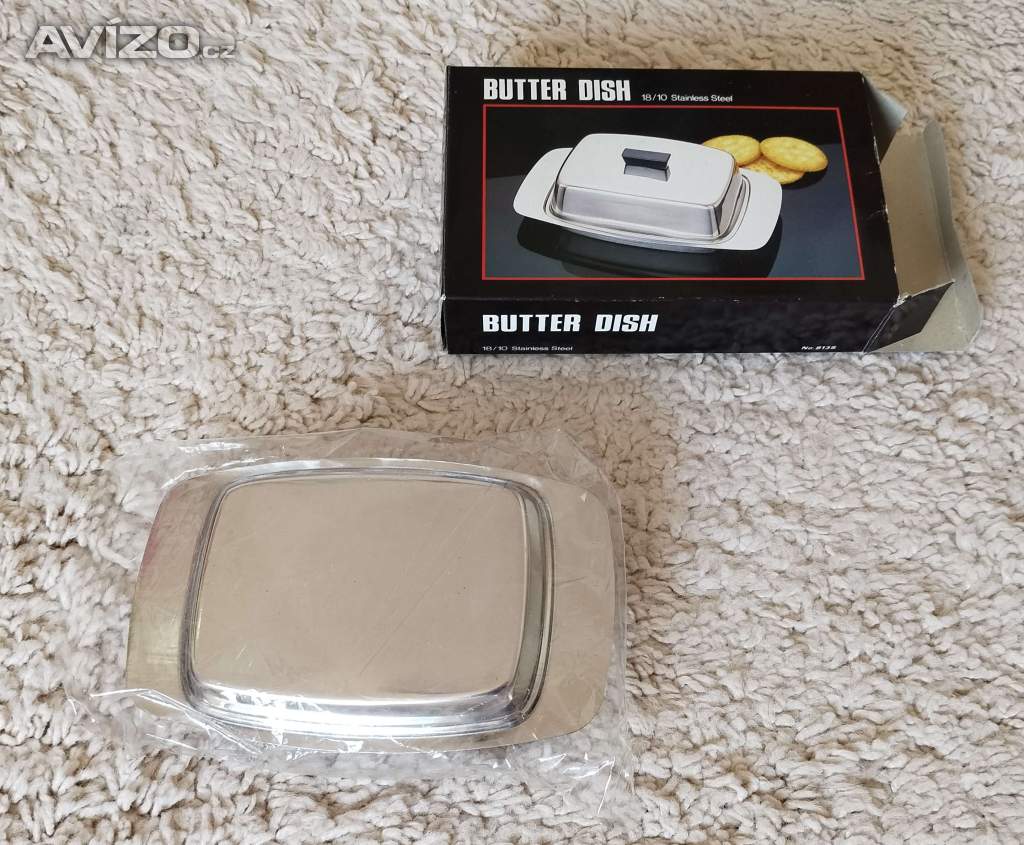 Foto inzerátu Box na máslo, schránka - nerez + plast, NOVÉ