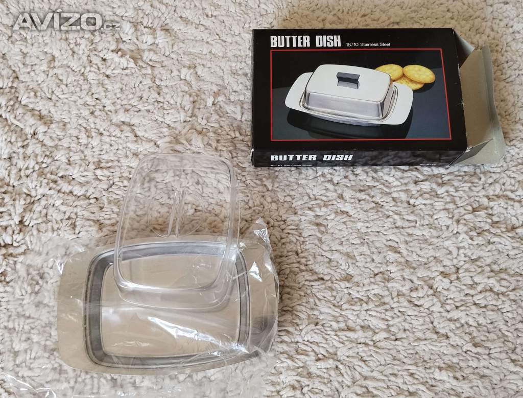 Foto inzerátu Box na máslo, schránka - nerez + plast, NOVÉ