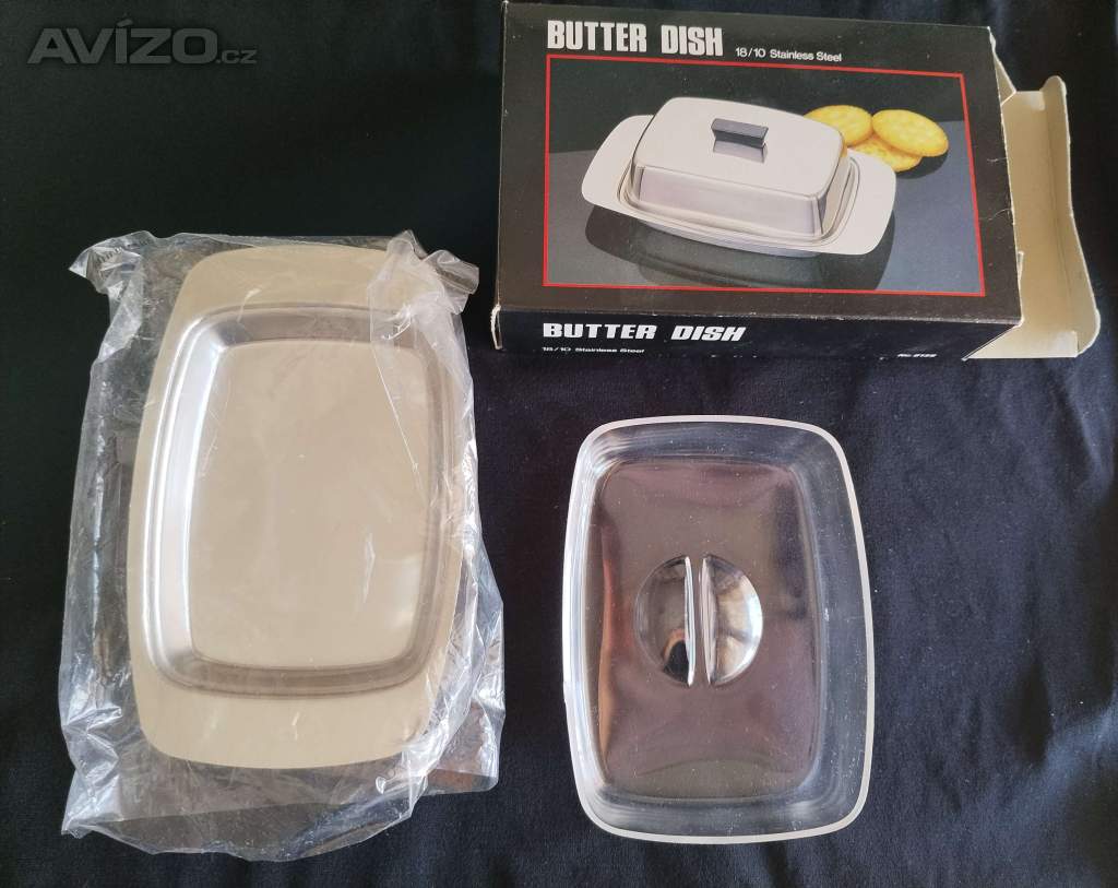 Foto inzerátu Box na máslo, schránka - nerez + plast, NOVÉ