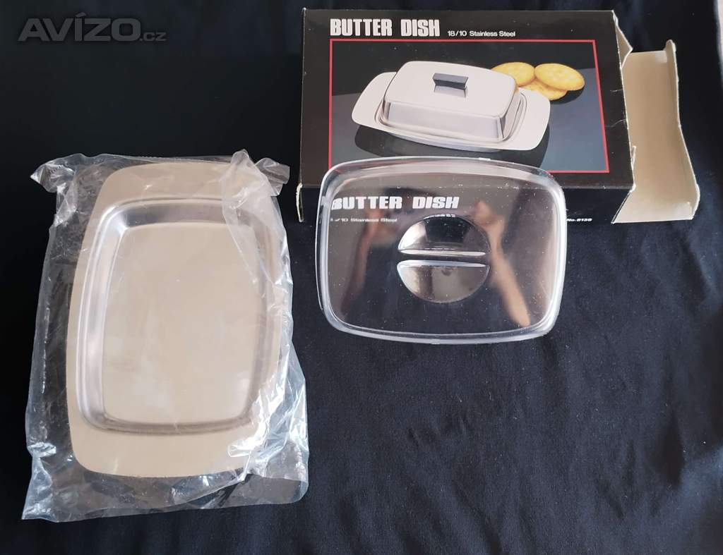 Foto inzerátu Box na máslo, schránka - nerez + plast, NOVÉ
