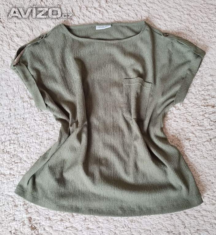 Dámská luxusní halenka, tričko, vel. M/38, khaki, NEW