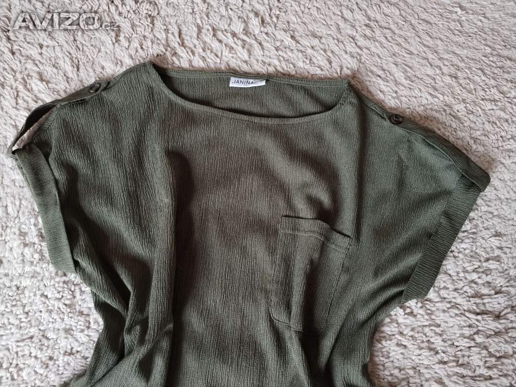 Foto inzerátu Dámská luxusní halenka, tričko, vel. M/38, khaki, NEW