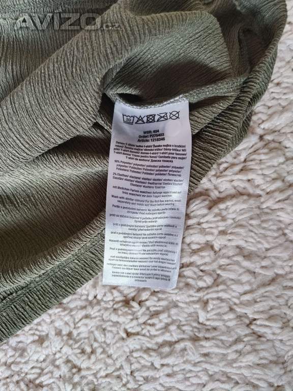 Foto inzerátu Dámská luxusní halenka, tričko, vel. M/38, khaki, NEW