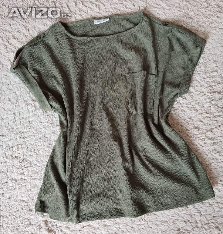 Foto inzerátu Dámská luxusní halenka, tričko, vel. M/38, khaki, NEW