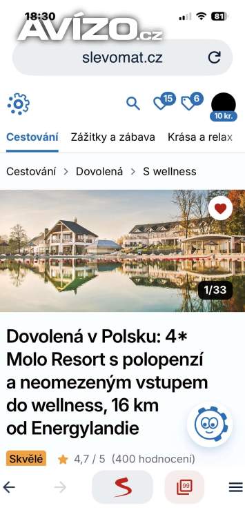 Wellness pobyt pro 2osoby s neomezeným wellness a polopenzi