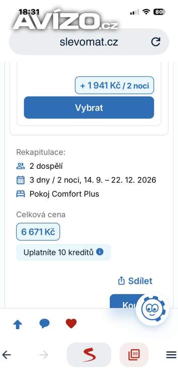 Foto inzerátu Wellness pobyt pro 2osoby s neomezeným wellness a polopenzi