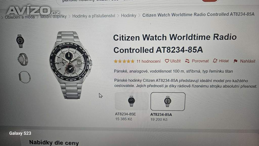 Foto inzerátu Prodám hodinky CITIZEN Watch Worldtime Radio Controlled 