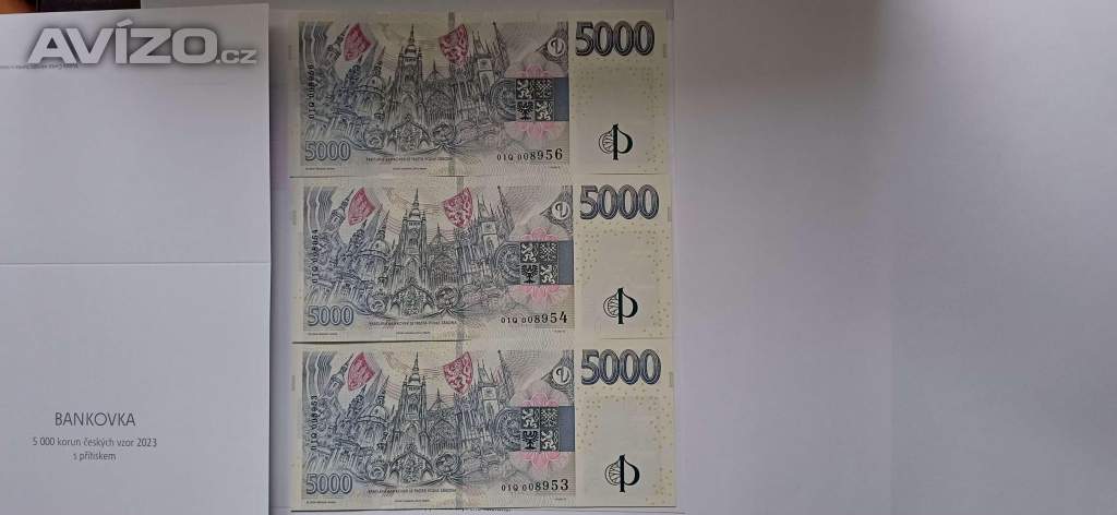 Foto inzerátu ​ Výroční bankovka 5000 Kč ČNB 2026 s přítiskem – 100 let 