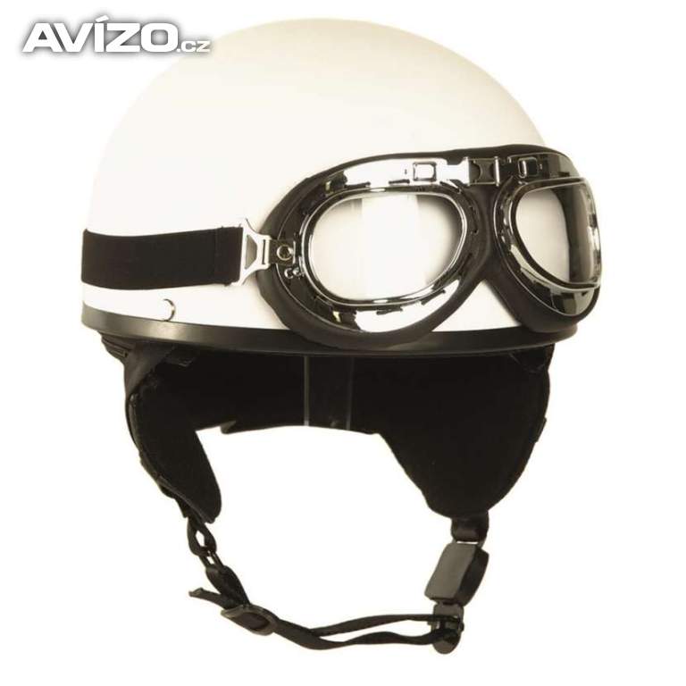 Foto inzerátu Helma Mil-Tec Moto Retro - bílá