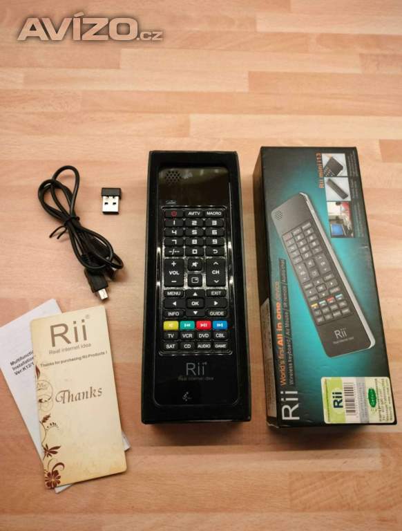 Foto inzerátu Univerzální dálkový ovladač, létající myš Rii Mini i13, 2.4GHz