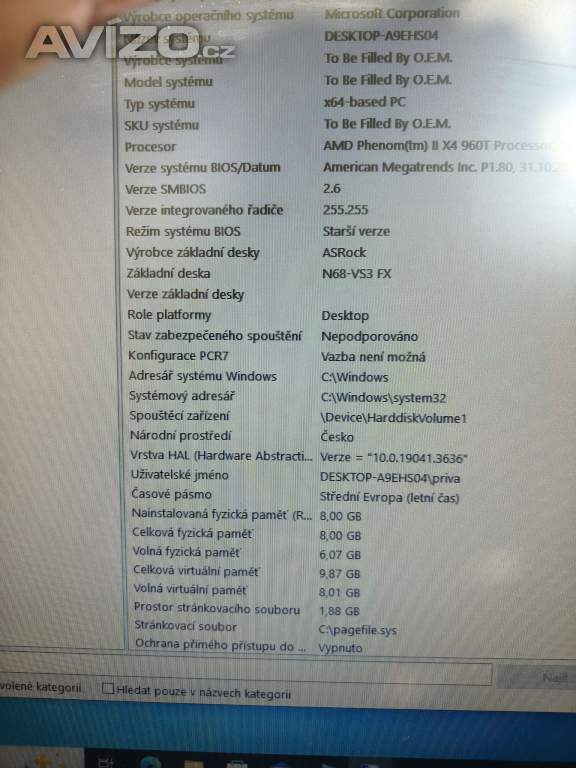 Foto inzerátu Počítač HP Compaq Windows 10 Pro 64bit