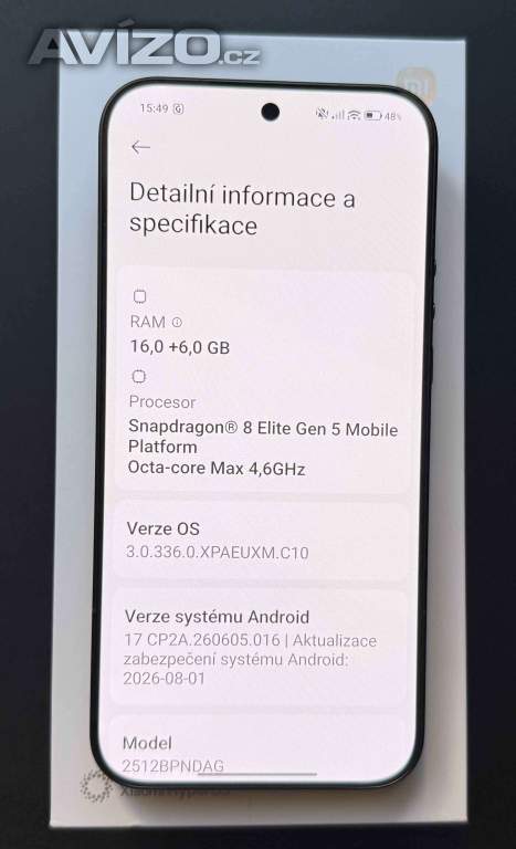 Foto inzerátu Vyměním Xiaomi 17 Ultra / 6,9 / 16+512 / 3.roky záruka.