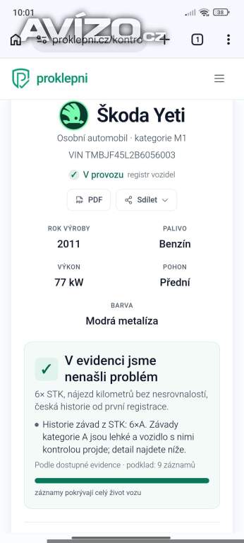 Foto inzerátu Yeti 1.2 benzin