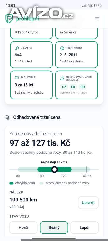 Foto inzerátu Yeti 1.2 benzin