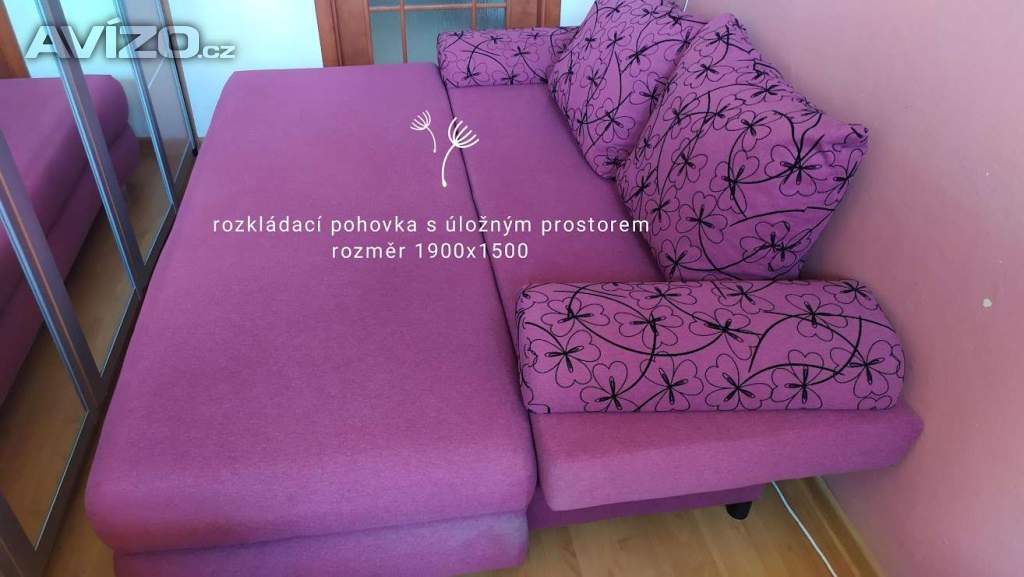 Foto inzerátu Prodám zánovní rozkládací pohovku s úložným prostorem