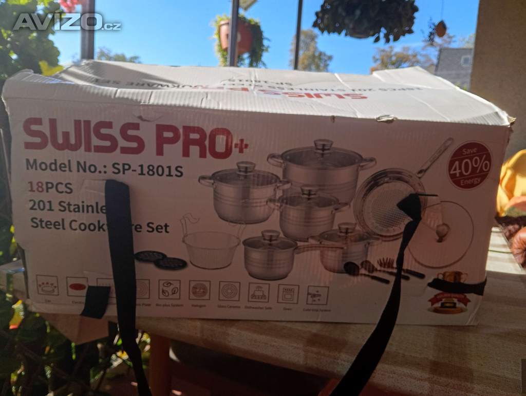Foto inzerátu Sada ocelových hrnců Swiss Pro+, SP-1801S