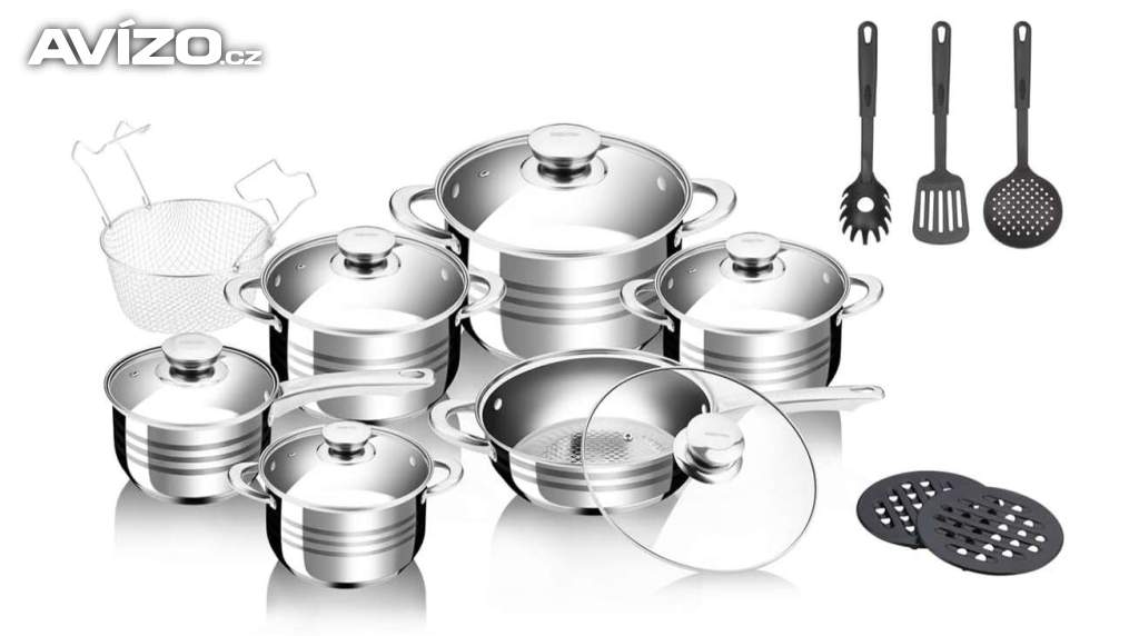 Foto inzerátu Sada ocelových hrnců Swiss Pro+, SP-1801S
