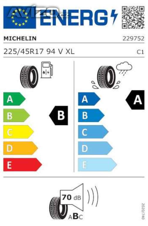 Foto inzerátu Letní pneumatiky Michelin Primacy 4 225/45/R17 94V