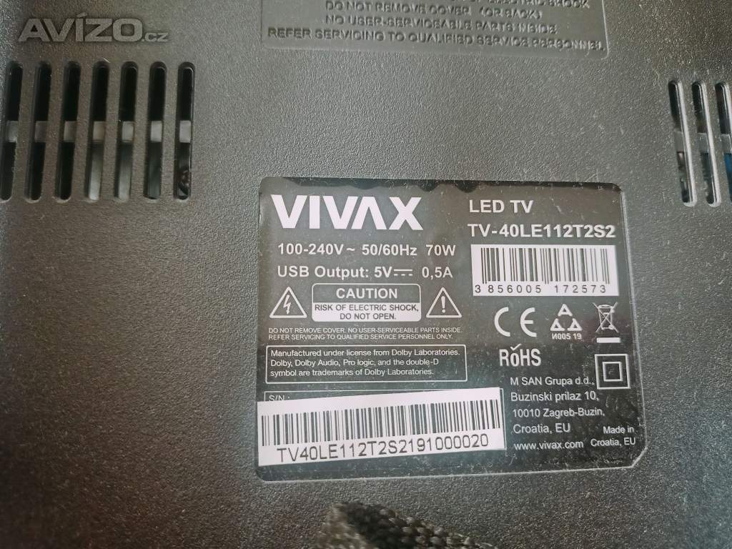 Foto inzerátu LED televize VIVAX 