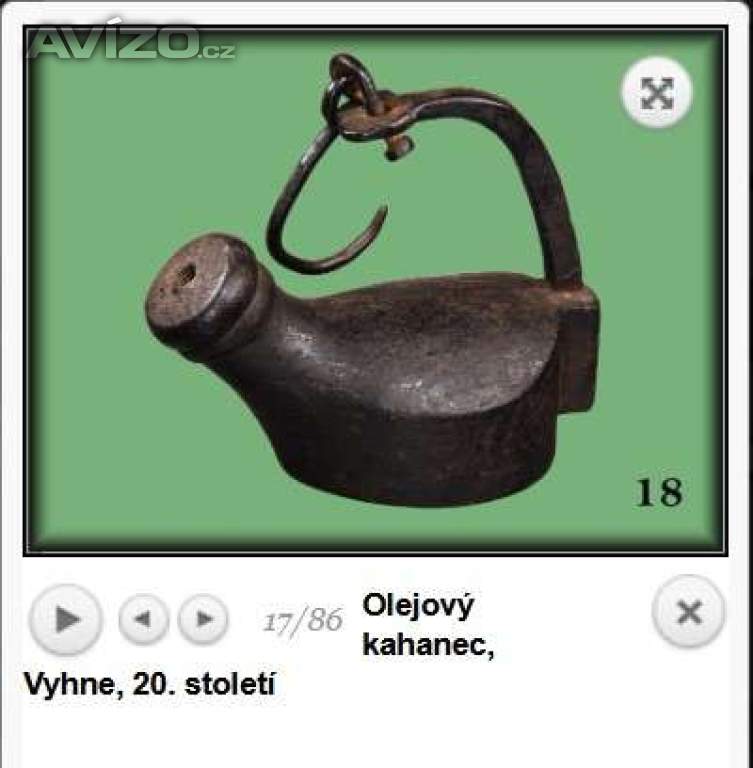 Foto inzerátu Kahan lojový - hornický - litina 		