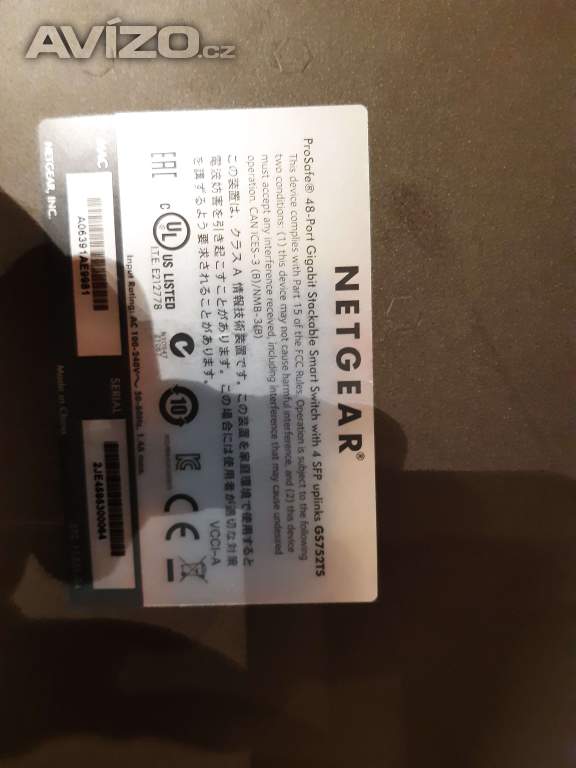 Foto inzerátu Řiditelný 48portový gigabitový switch NETGEAR ProSAFE GS752TS