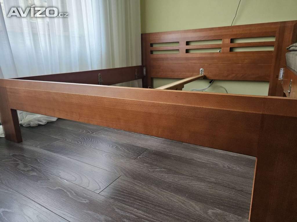 Foto inzerátu Prodám kvalitní manželskou postel 180x200cm MASIV DUB