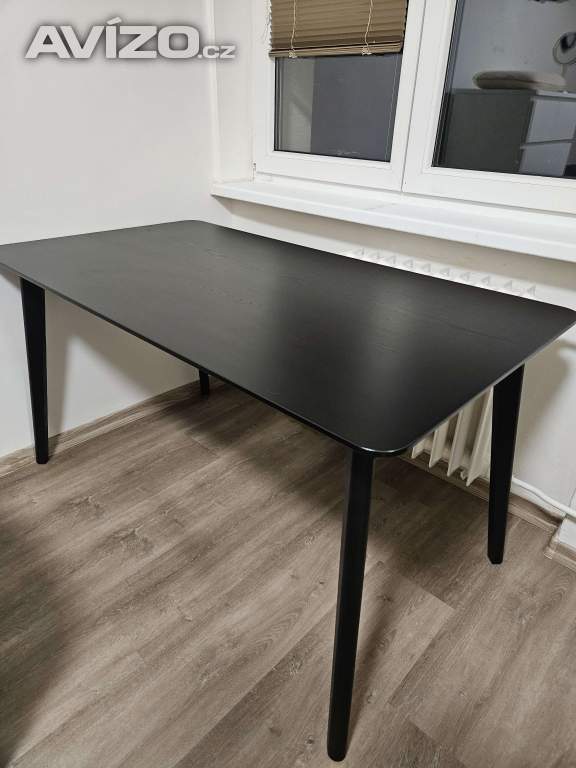 JÍDELNÍ STŮL Ikea LISABO 140x78 cm - černý