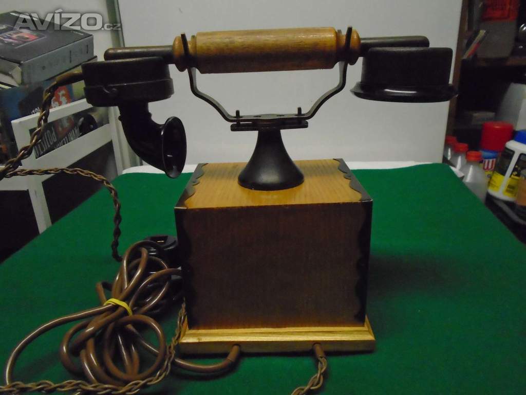 Foto inzerátu Retro dřevěný telefon Tesla C20 1974 super sběratelský stav