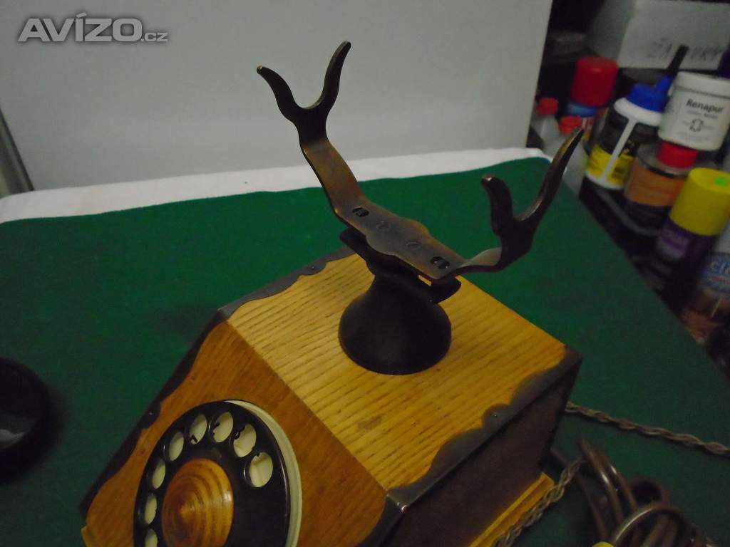 Foto inzerátu Retro dřevěný telefon Tesla C20 1974 super sběratelský stav