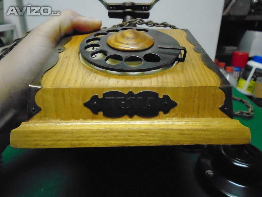 Foto inzerátu Retro dřevěný telefon Tesla C20 1974 super sběratelský stav