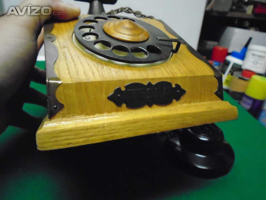 Foto inzerátu Retro dřevěný telefon Tesla C20 1974 super sběratelský stav