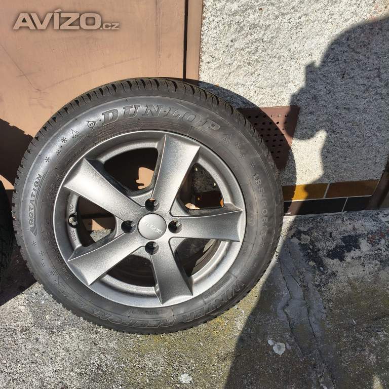 Foto inzerátu Alu kola,pneu Dunlop zimni,185/60 R15  