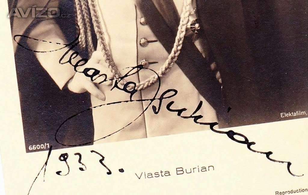 Foto inzerátu Vlasta Burian - autogram na propagační fotografii 