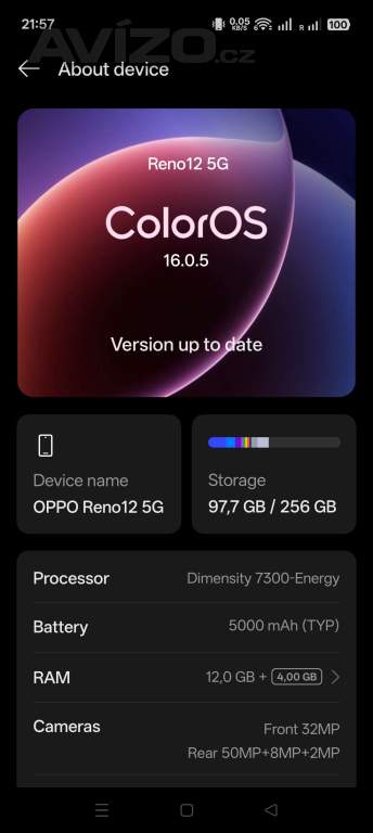 Foto inzerátu OPPO Reno12 5G, 12 GB RAM /256 GB paměť, top stav, krabička