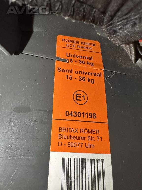 Foto inzerátu Autosedačka Britax Romer KidFIX 15-36 kg 