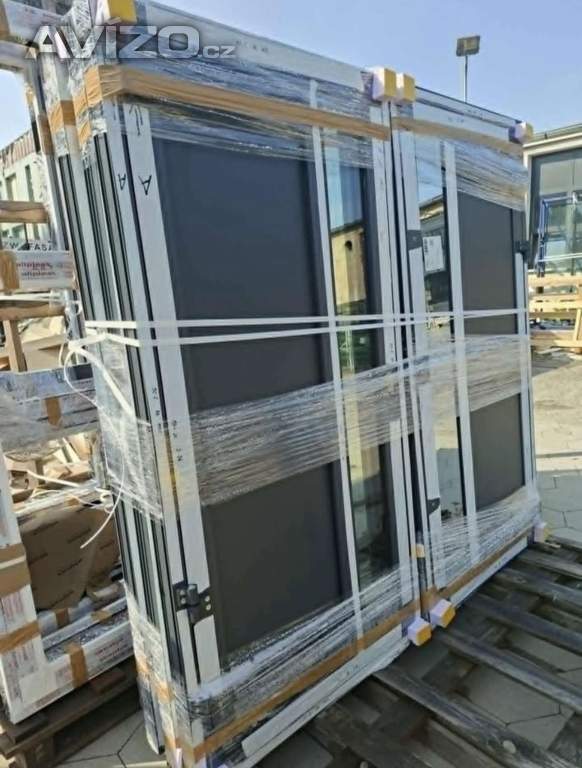 Foto inzerátu Prodám nové hliníkové dveře. Belgický profil. Aliplast Superial 800