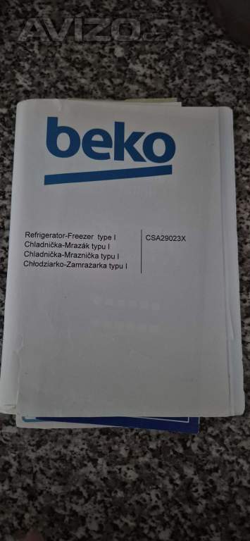 Foto inzerátu Kombinovaná úzká lednice Beko CSA29023 silver