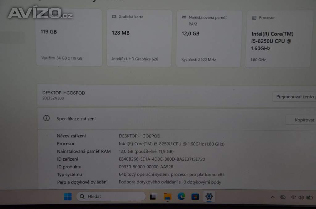 Foto inzerátu Lenovo ThinkPad L480 i5/12GB/SSD 128GB/dotyk