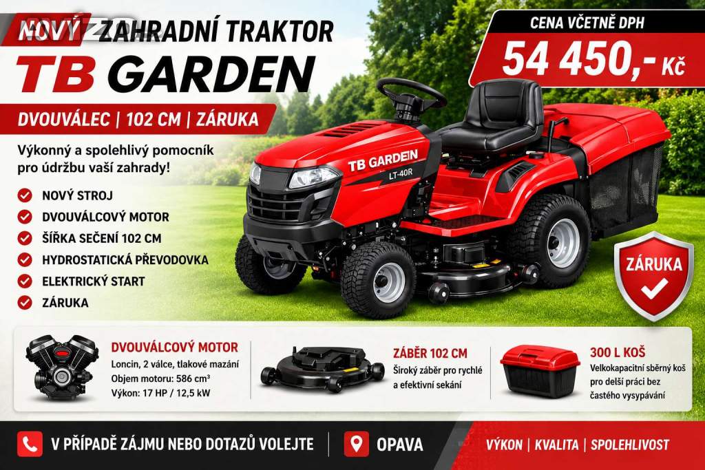 Foto inzerátu Zahradní traktor TB GARDEN LT-40R 
