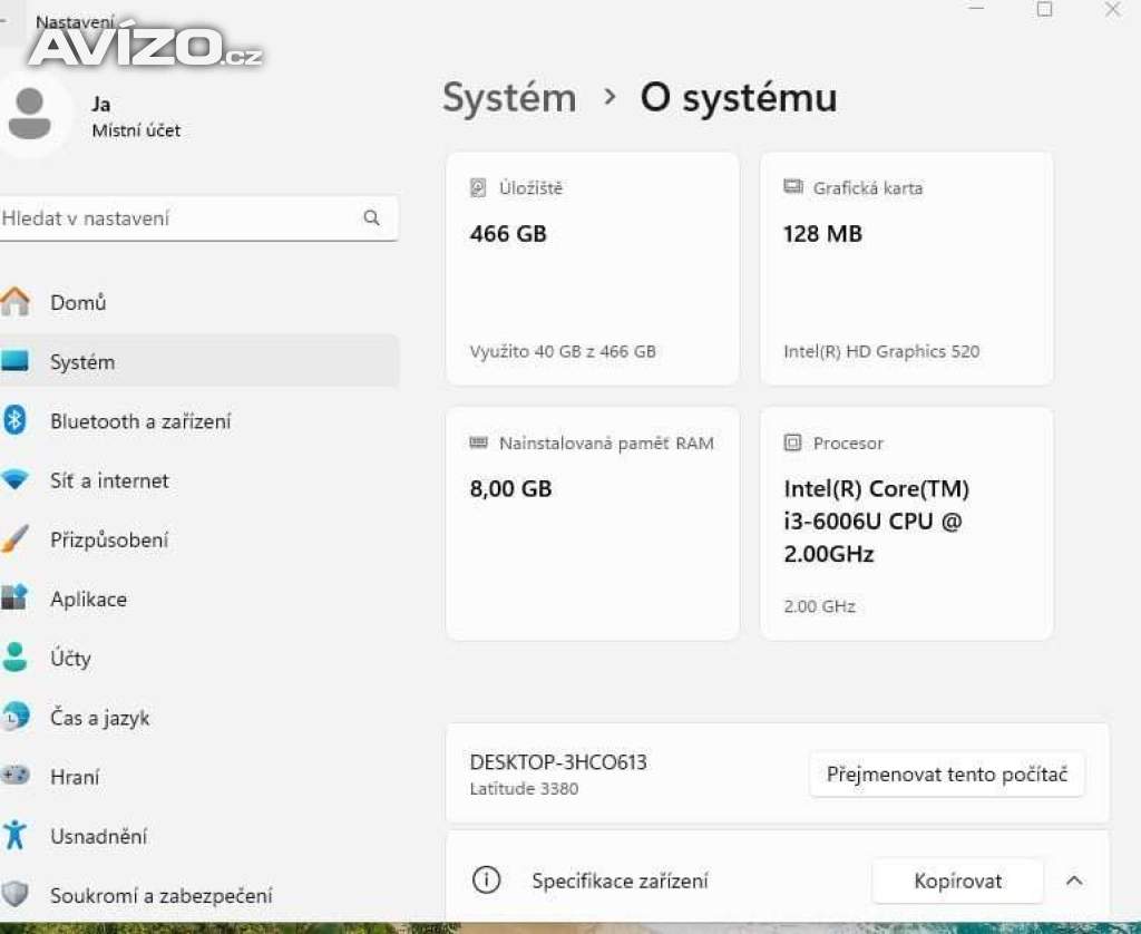 Foto inzerátu Prodam notebook Dell latitude 3380 s win 11 