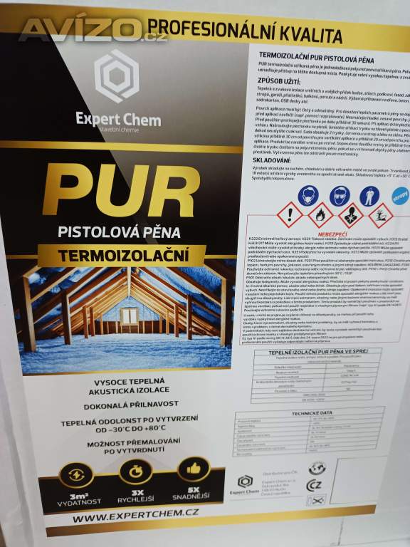 Foto inzerátu Termoizolační PUR stříkaná pěna 750ml 
