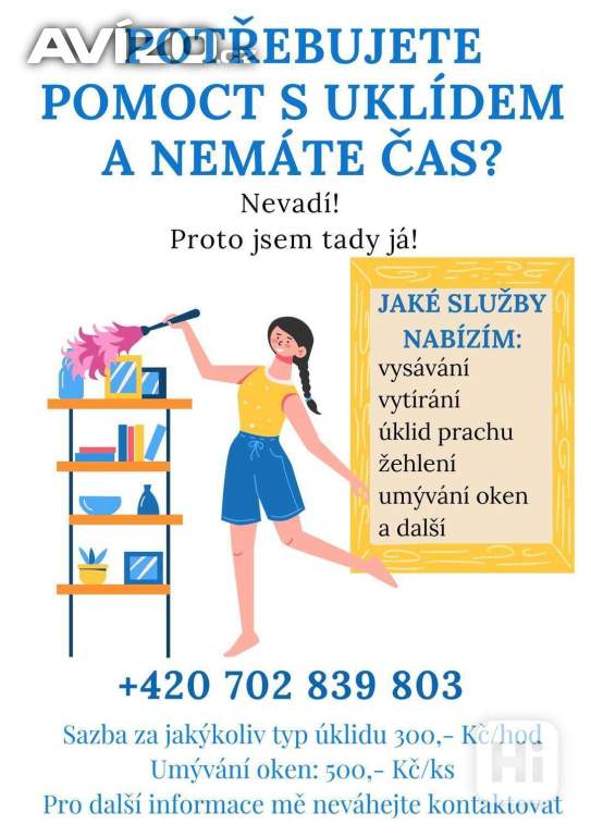 Nabízím úklid bytu/domu/kanceláře Ostrava