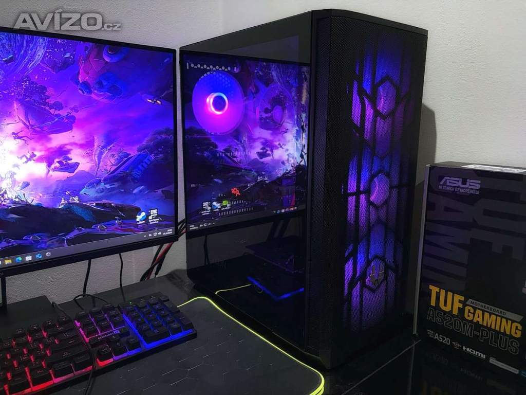 Herní PC Ryzen 5 | RX580 8GB | 16GB RAM| NVME | ARGB | WiFi+BT | ZÁRUKA