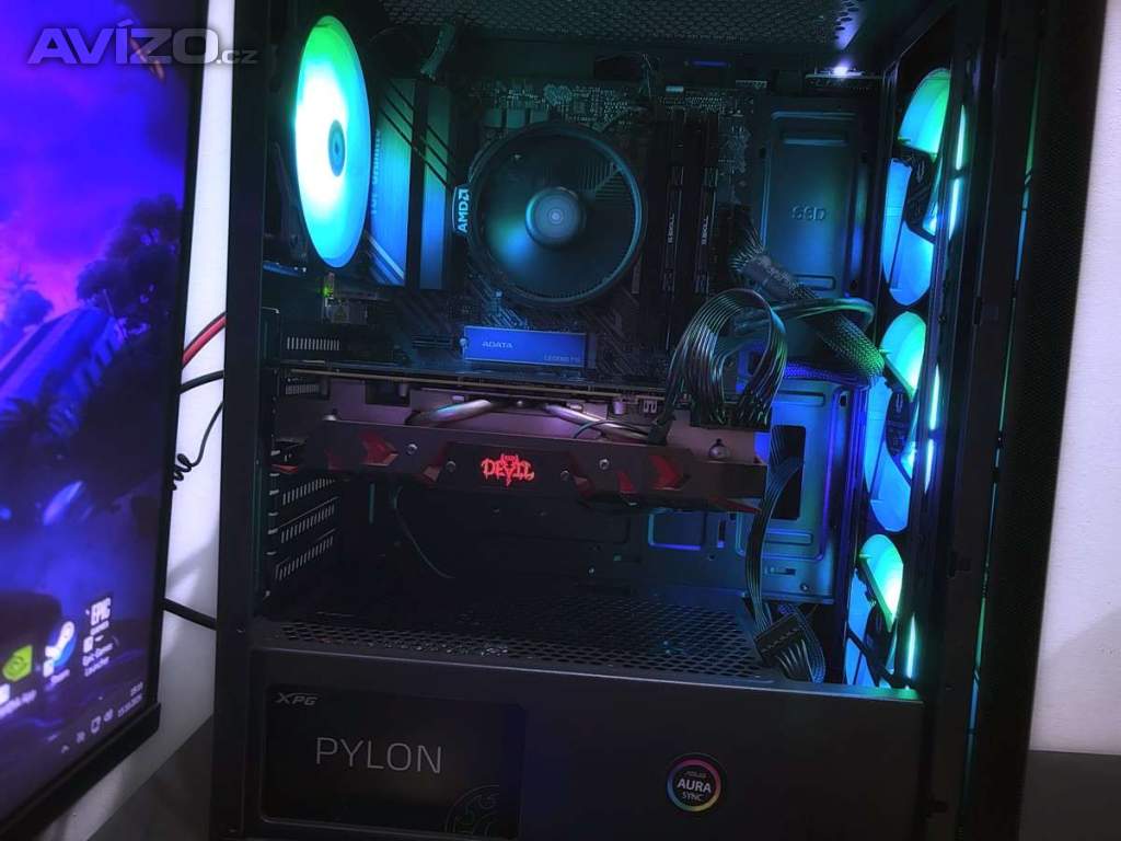 Foto inzerátu Herní PC Ryzen 5 | RX580 8GB | 16GB RAM| NVME | ARGB | WiFi+BT | ZÁRUKA