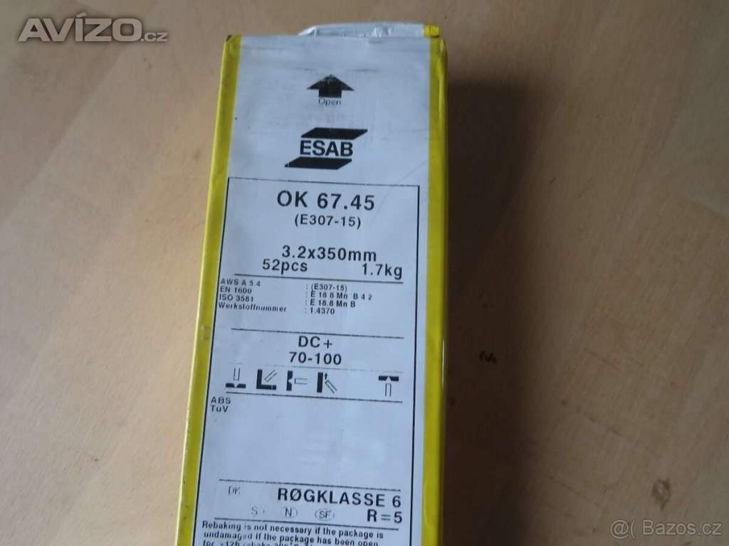 Nerezové elektrody OK 67.45