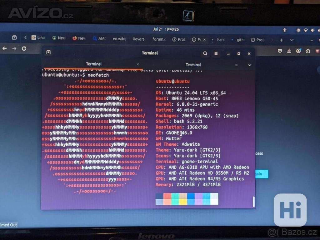 Foto inzerátu Notebook 80E3 Lenovo G50-45