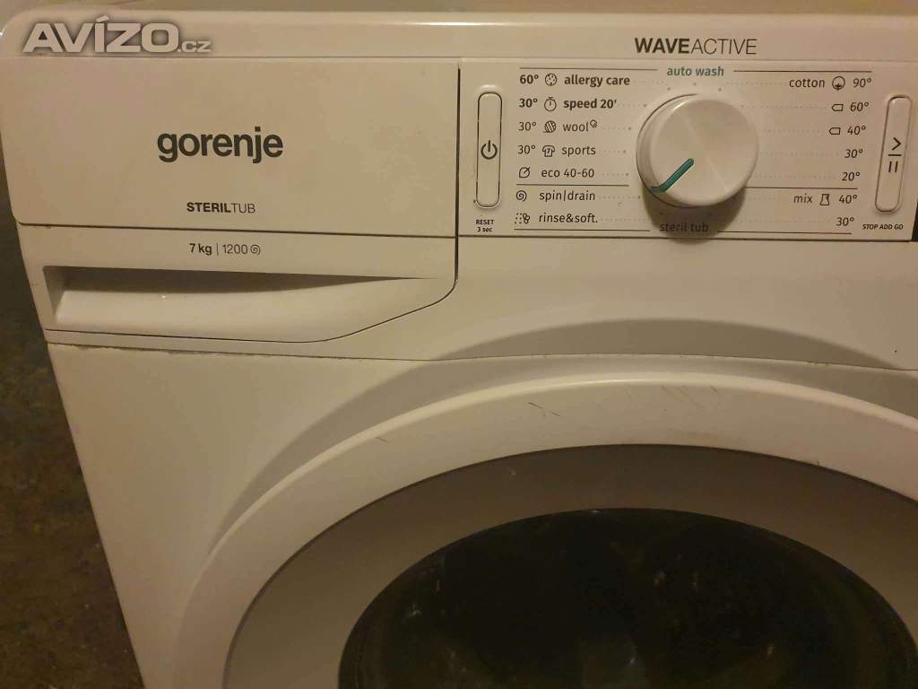 Foto inzerátu PRACKA GORENJE WE 723,BOCNI PLNENI,7KG,DISPLEJ,PLNE FUNKCNI,1200 OT 