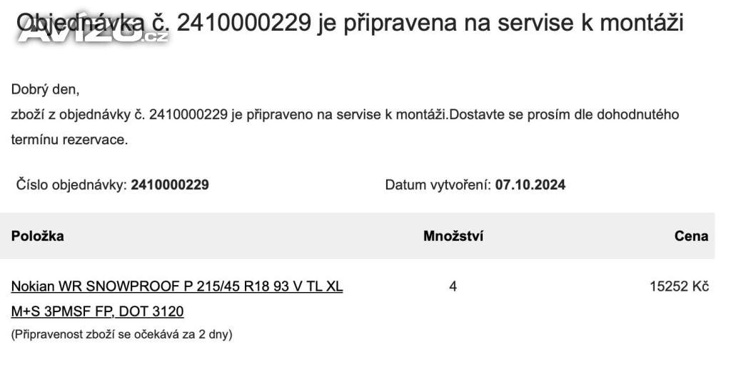 Foto inzerátu Prodám zimní pneu Nokian 215/45 R18
